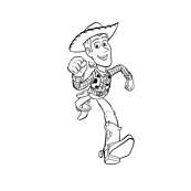 coloriage toy story woody court